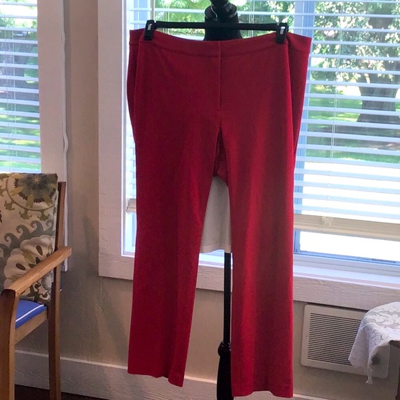 Talbots Pants - Talbots Red Ponte Knit Dress Pants 18W